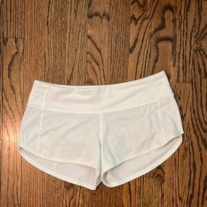 Lululemon White Athletic Shorts